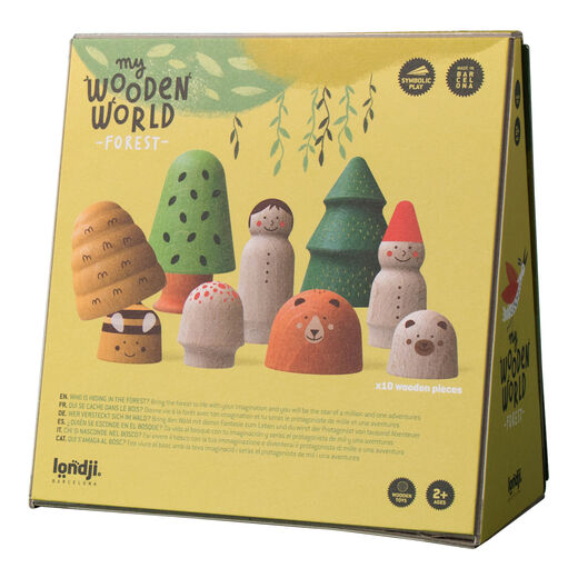 Wooden forest world play set